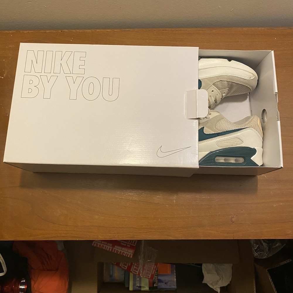 Nike By You Air Max 90 Forest Green White Grey CT3621-991 Men Sz 6.5 Women Sz 8‎ - Picture 8 of 9